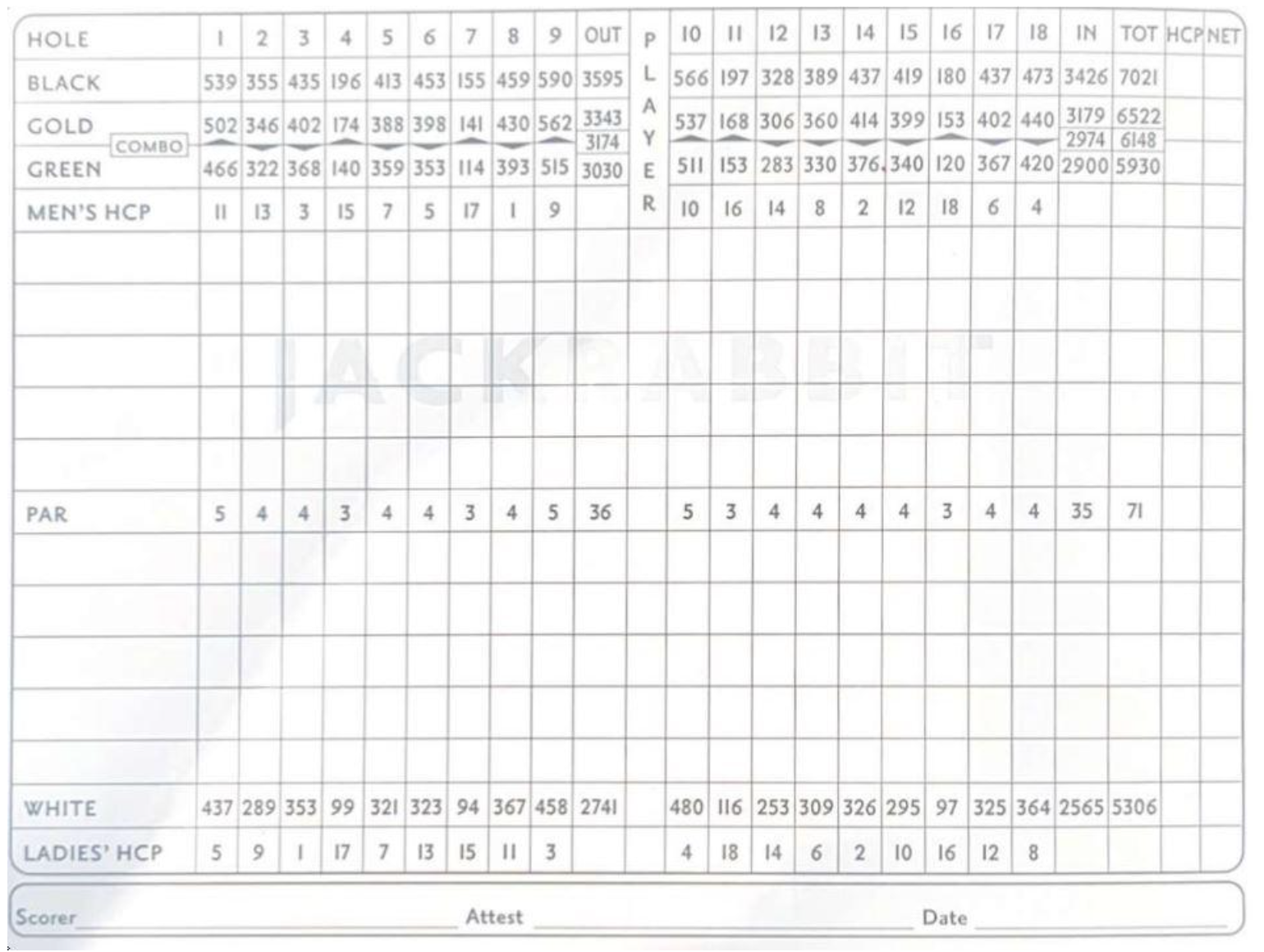 Champions Club Jackrabbit course map